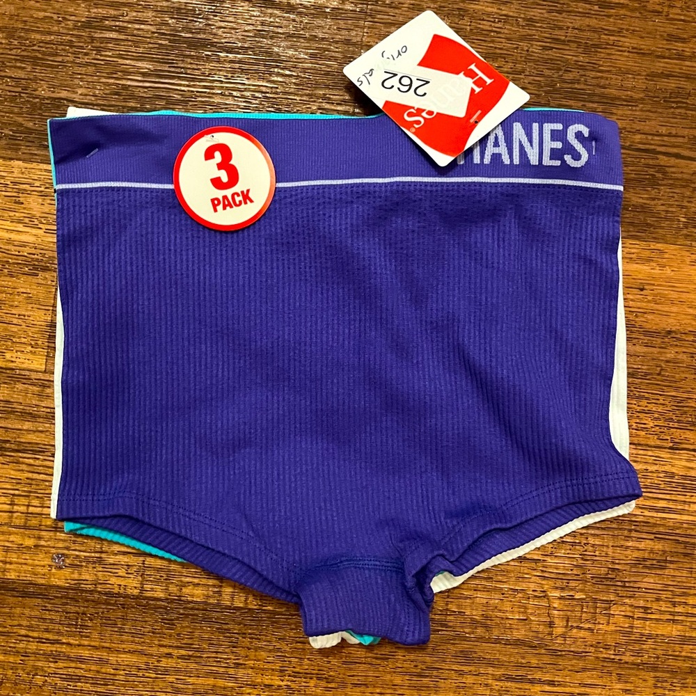 Hanes Originals BOYSHORT FIT seamless rib boyfit panties pk of 3
